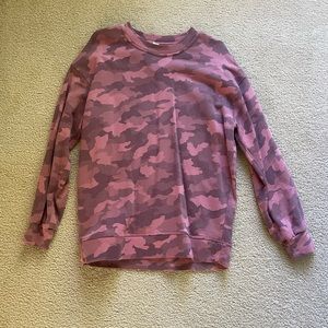 Lululemon Pink Camo Crewneck